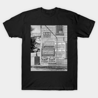 Signs on a General Store, 1938. Vintage Photo T-Shirt